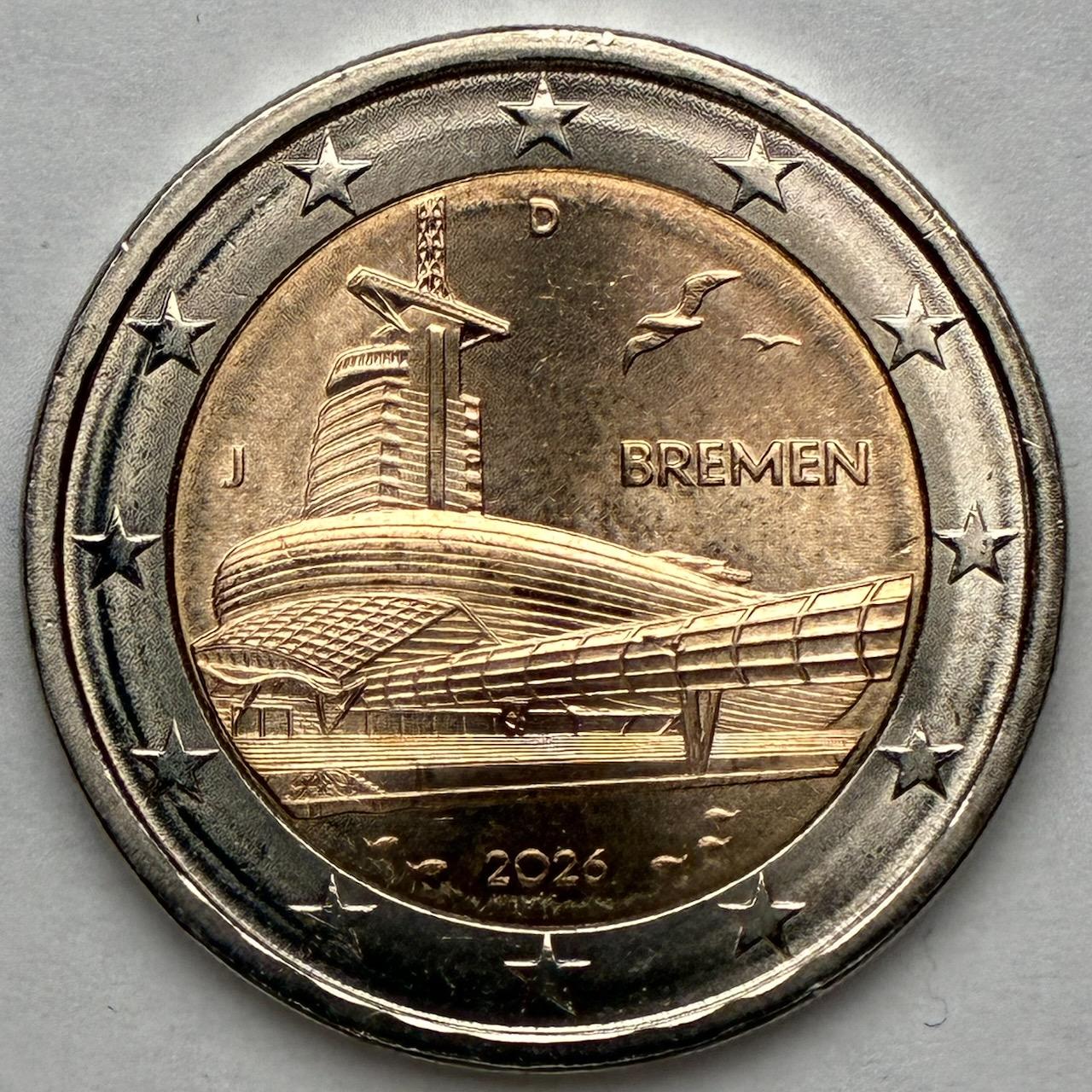 2 Euros Bremen 2026 - Alemania