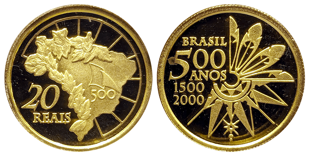 20 Reales - 500 Años del Brasil 2000 - Brasil