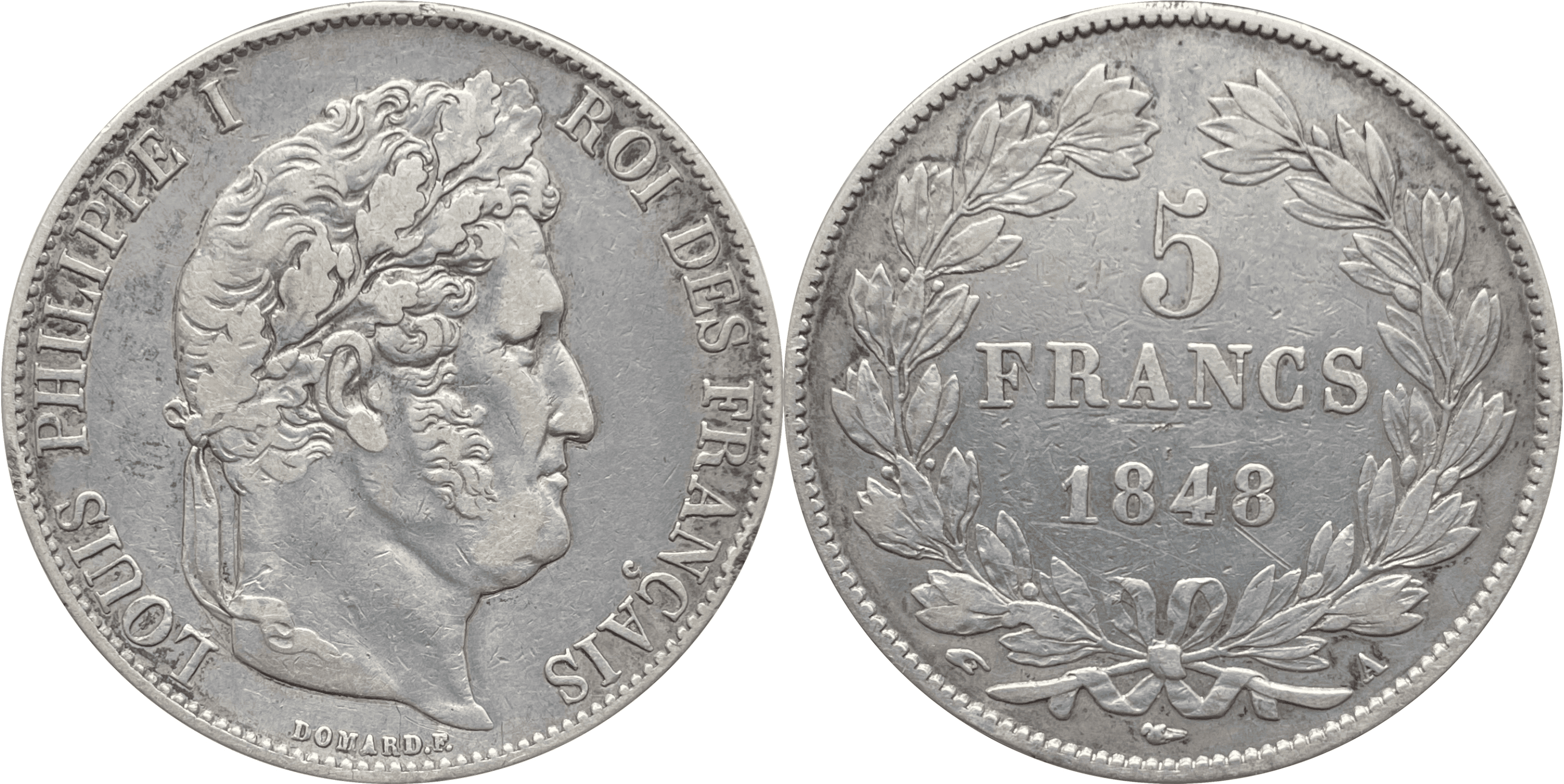 5 Francos - Luis Felipe I 1848 - Francia