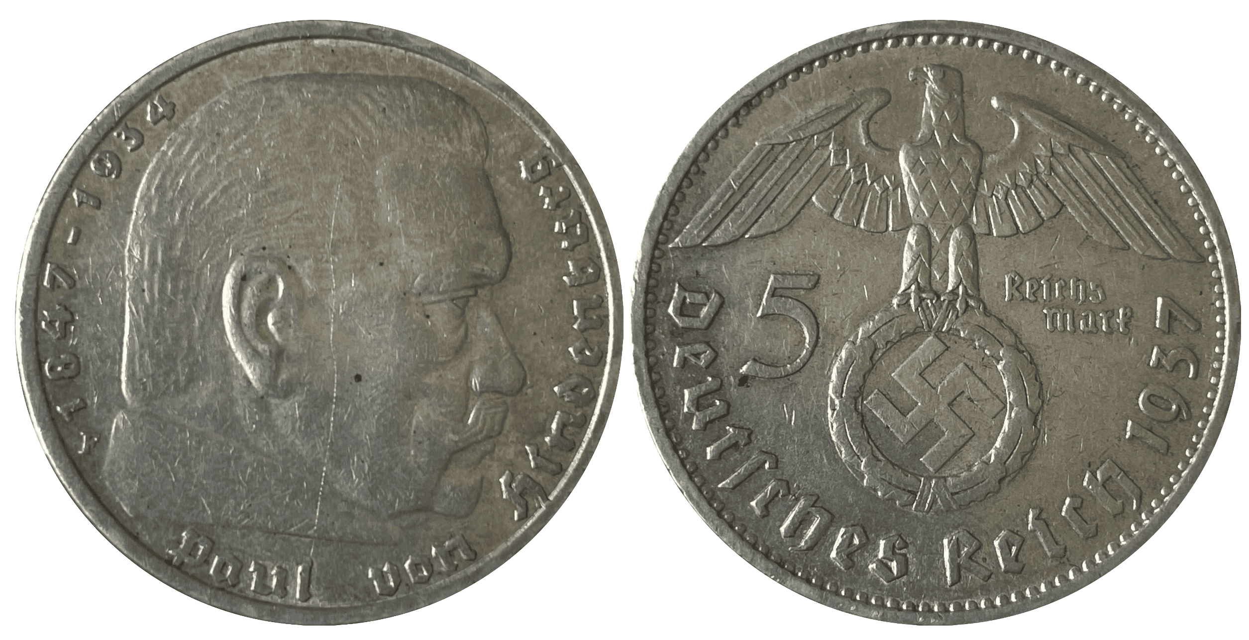 5 Marcos 1937 - III Reich Alemán