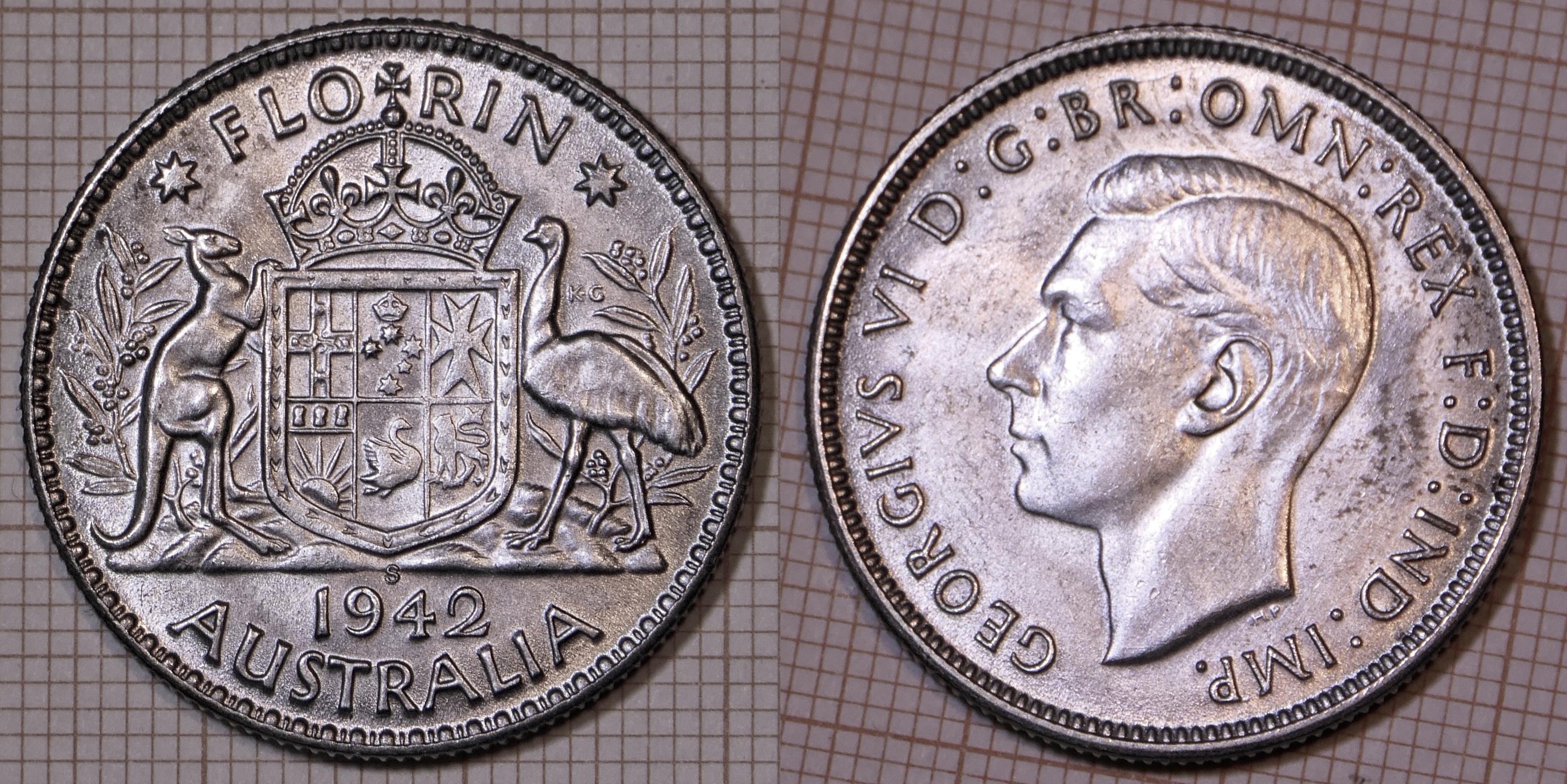 Florín Australiano Jorge VI 1942 - Australia