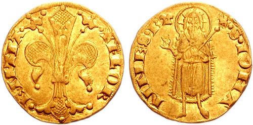 Florín de Oro Florentino 1347 - Italia