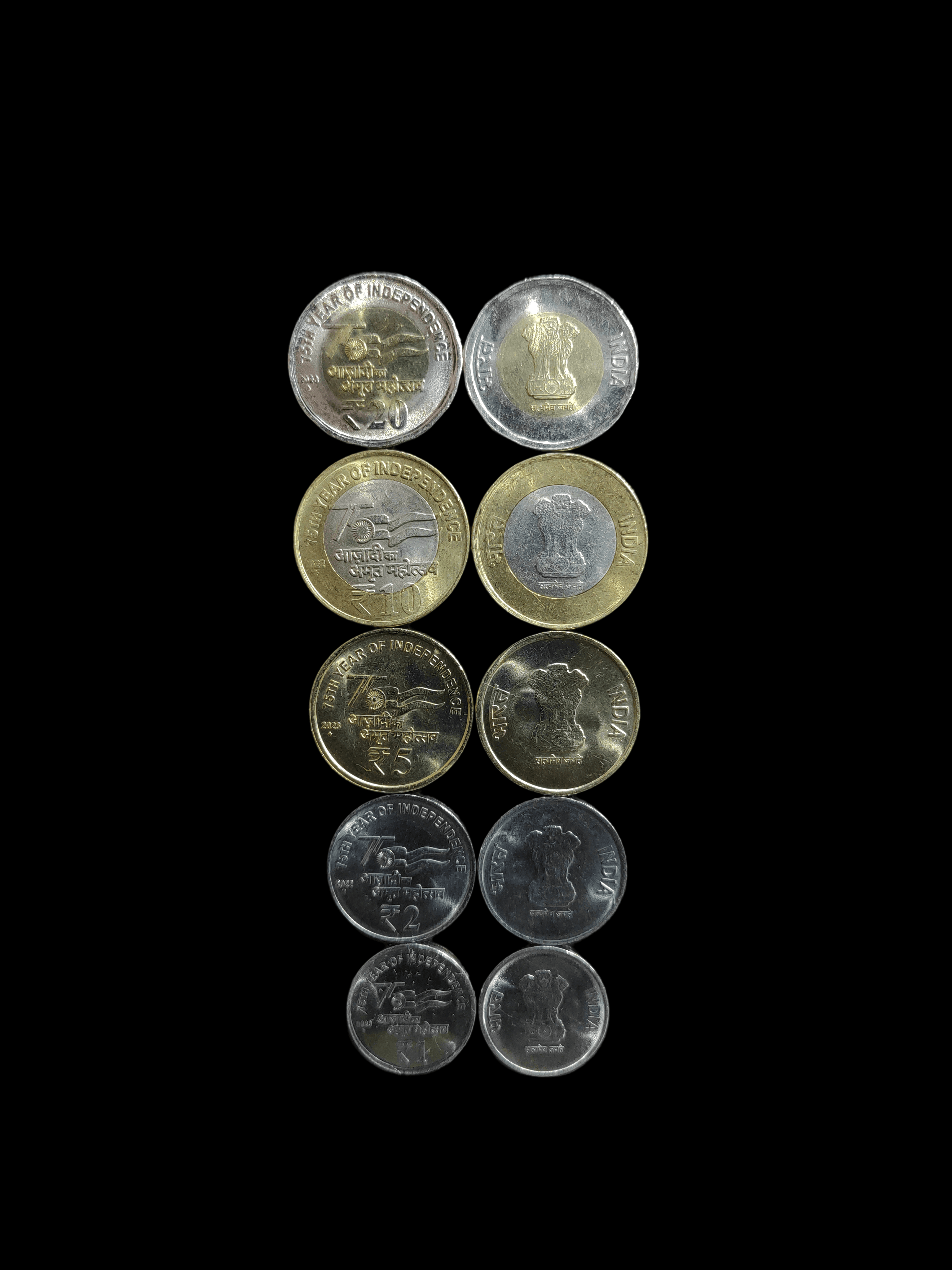 Monedas 75 Años Independencia - India